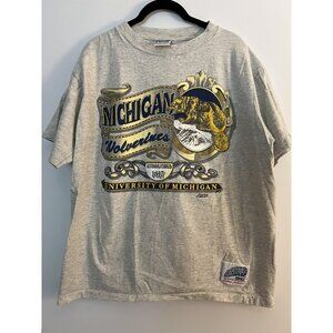 Vintage 90s single stitch Capitol Graphics Michigan Wolverines sz XL gray